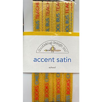 Doodlebug Ribbon - Accent Satin - School