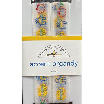 Doodlebug Ribbon - Accent Organdy - School