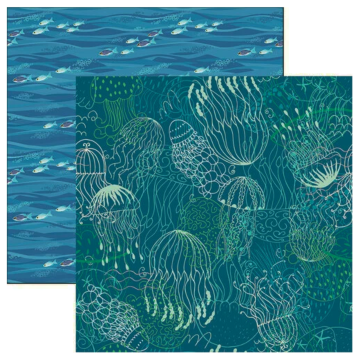 Reminisce - Sea Life Double-Sided Cardstock 12"X12" So Jelly