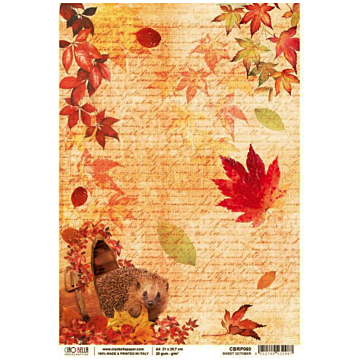 Ciao Bella Rice Paper Sheet A4 Sweet October, Sound Of Autumn