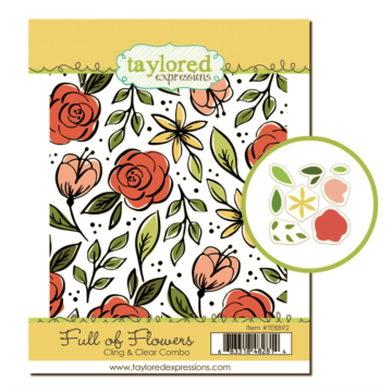 Taylored Expressions - FULL OF FLOWERS CLING & CLEAR COMBO