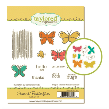 Taylored Expressions - SOCIAL BUTTERFLIES CLING & CLEAR COMBO