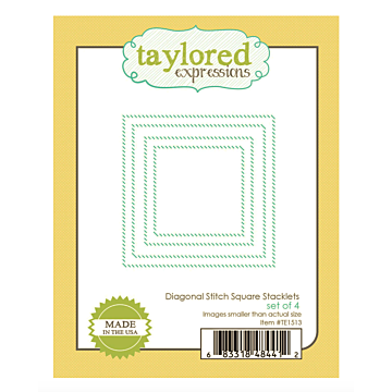 Taylored Expressions - DIAGONAL STITCH SQUARE STACKLETS