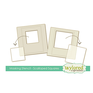 Taylored Expressions - MASKING STENCILS - SCALLOPED SQUARES