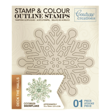 Couture Creations Outline Stamp, Deck the Halls - Snowflake Outline