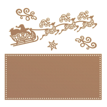 Couture Creations - Nesting Die Set - Santa's Sleigh tall card (5pc)