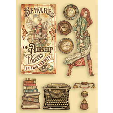 Colored Wooden shape A5 - Lady Vagabond Lifestyle typing writer