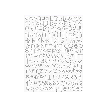 Doodlebug - All mixed Up Medium Rub-Ons-Metallic Silver