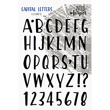 Wild Whisper BACK TO BASICS - CAPITAL LETTER STAMP SET 6X8