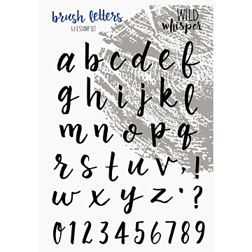 Wild Whisper BACK TO BASICS - BRUSH SCRIPT STAMP SET 6X8
