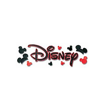Disney embroidered title sticker sheet with coordinating icons
