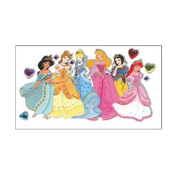 Disney Princess Le Grande Jewel Dimensional Sticker - Multiple Princesses