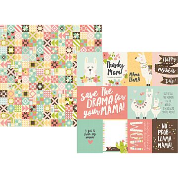 Simple Stories - Double sided paper - Mama Llama - 3x4 & 4x6 Elements