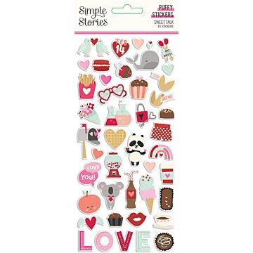 Simple Stories Puffy Stickers, Sweet Talk