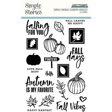 Simple Stories Clear Stamp, Simple Vintage Country Harvest