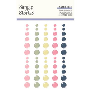 Simple Stories Enamel Dots, Simple Vintage Indigo Garden