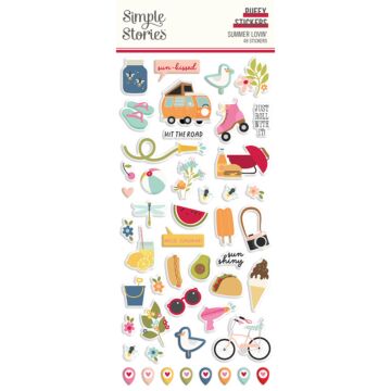 Simple Stories Puffy Stickers, Summer Lovin'