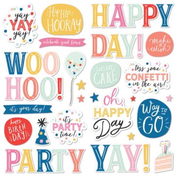 Simple Stories Foam Stickers, Celebrate!