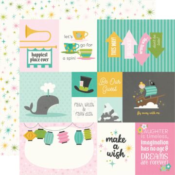 Simple Stories 12X12 Patterned Paper, Say Cheese Fantasy at the Park - Elements 2
