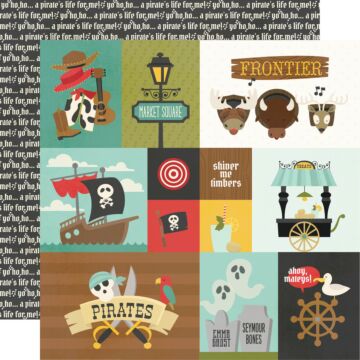 Simple Stories 12X12 Patterned Paper, Say Cheese Frontier at the Park - Elements 2