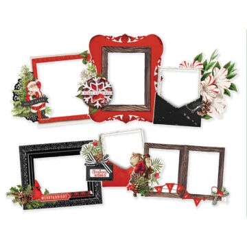 Simple Stories - Chipboard Frames, Simple Vintage Christmas Lodge