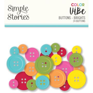 Simple Stories Color Vibe Buttons, Brights
