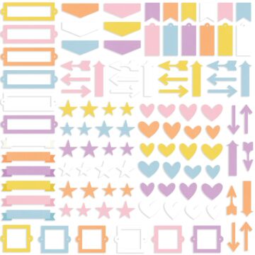 Simple Stories Color Vibe Chipboard Bits, Spring