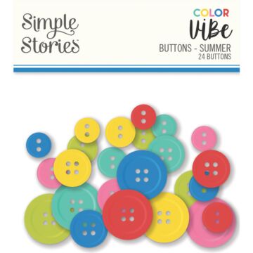 Simple Stories Color Vibe Buttons, Summer