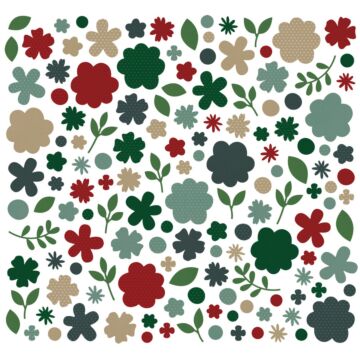 Simple Stories Color Vibe Flower Bits, Winter