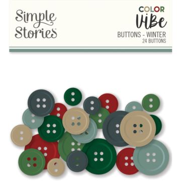 Simple Stories Color Vibe Buttons, Winter