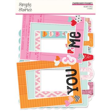 Simple Stories Chipboard Frames, Heart Eyes