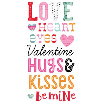 Simple Stories Foam Stickers, Heart Eyes