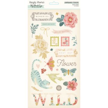 Simple Stories 6X12 Chipboard, Wildflower