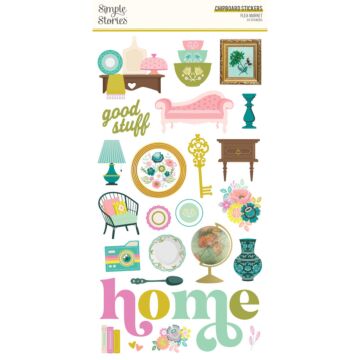 Simple Stories 6X12 Chipboard, Flea Market