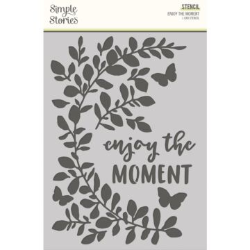 Simple Stories Stencil, Simple Vintage Life in Bloom - Enjoy the Moment
