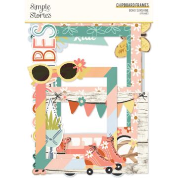 Simple Stories Chipboard Frames, Boho Sunshine