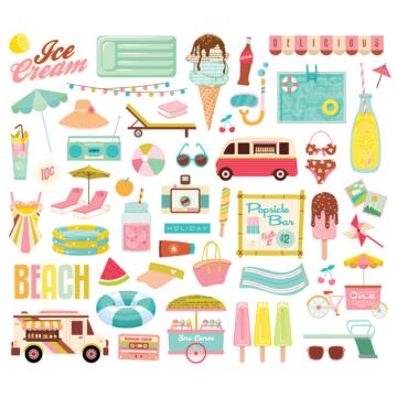 Simple Stories Bits & Pieces, Retro Summer