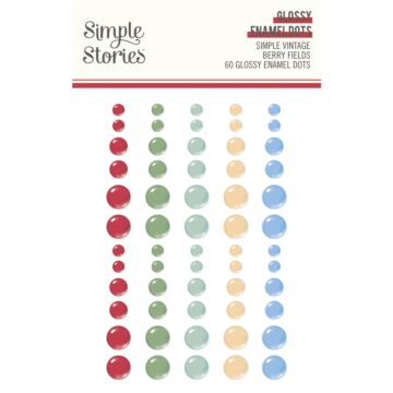 Simple Stories Glossy Enamel Dots, Simple Vintage Berry Fields