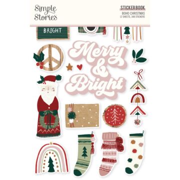 Simple Stories Sticker Book, Boho Christmas