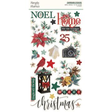 Simple Stories 6X12 Chipboard, Simple Vintage 'Tis The Season