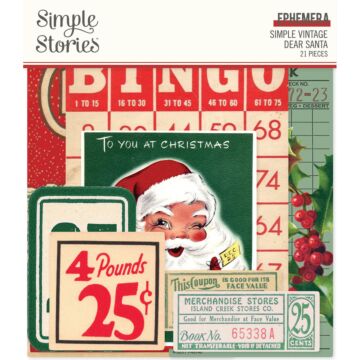 Simple Stories Ephemera, Simple Vintage Dear Santa