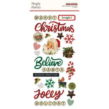 Simple Stories Foam Stickers, Simple Vintage Dear Santa