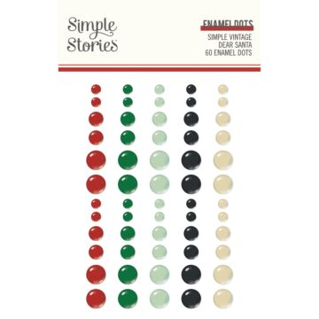 Simple Stories Enamel Dots, Simple Vintage Dear Santa