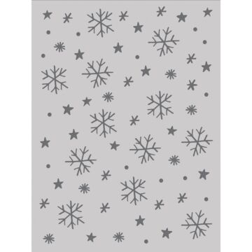 Simple Stories Stencil, Winter Wonder - Snow Flurries