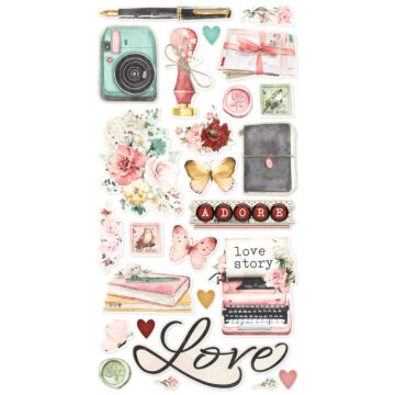 Simple Stories 6X12 Chipboard, Simple Vintage Love Story