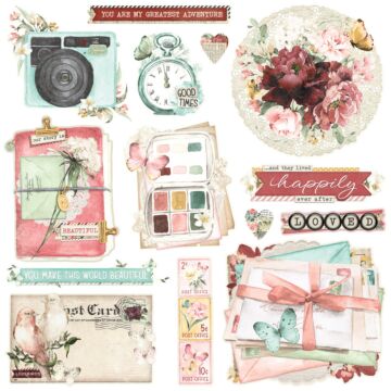 Simple Stories Chipboard Clusters, Simple Vintage Love Story