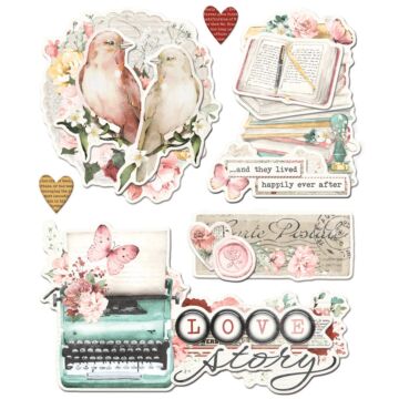 Simple Stories Layered Chipboard, Simple Vintage Love Story