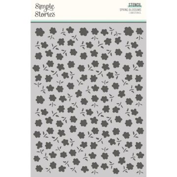 Simple Stories Stencil, Fresh Air - Spring Blossoms