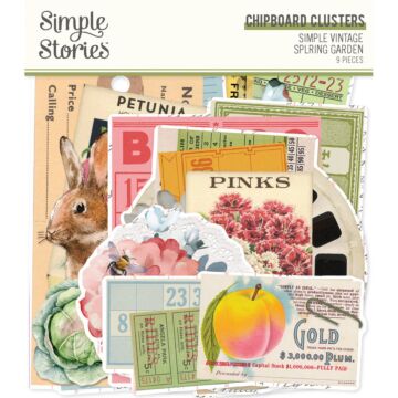 Simple Stories Chipboard Clusters, Simple Vintage Spring Garden