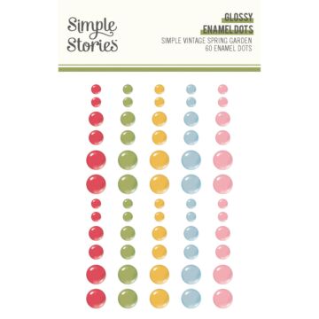 Simple Stories Glossy Enamel Dots, Simple Vintage Spring Garden